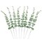 CEWOR 8pcs Eucalyptus Stems Decor 14.1 Inch Artificial Eucalyptus Leaves Faux Greenery Branches for Wedding Centerpiece Flower Floral Arrangement Farmhouse Home Decoration